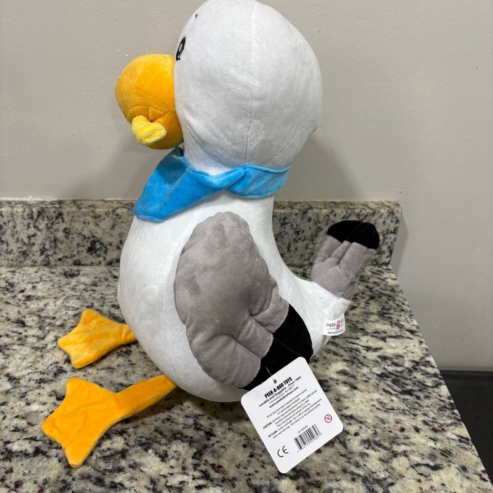 Peek-a-boo Plush NWT Pier The Seagull Eating French Fry - 18” Long- #55-465SK